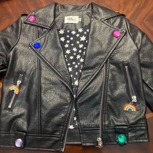 Lola + The Boys Crystal Rain Leather Jacket Size 6